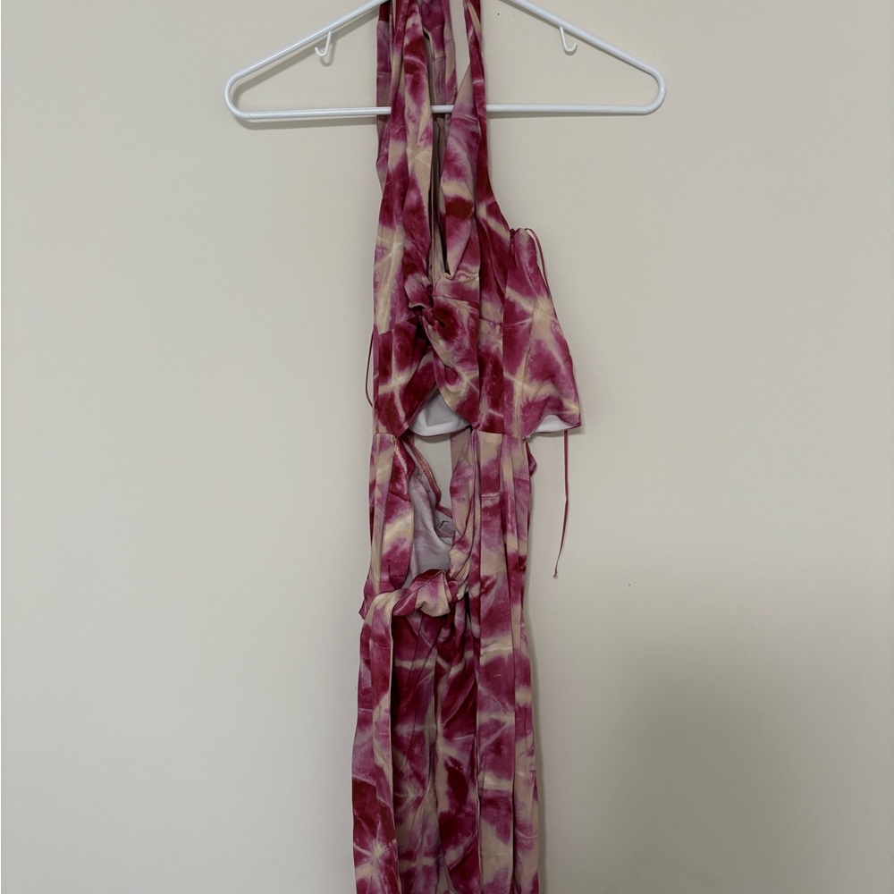 ZARA Elegant Tie-Dye HALTER Dress